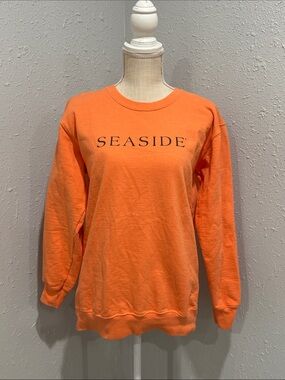 The Seaside Style Orange Crewneck Sweatshirt Size Small‎